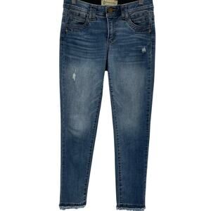 Democracy 'Ab'Solution Lightly Distressed Slimming Stretch Skinny Jeans Size 2